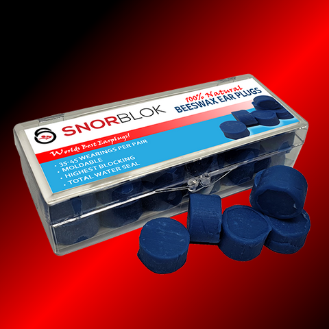 Snorblok Beeswax Earplugs (12-Pack) - NRR34 Rated