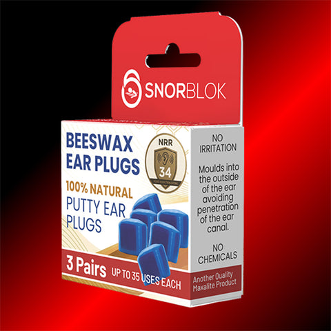 Snorblok Beeswax Earplugs - Worlds Best Sleeping Earplug 3 Pairs