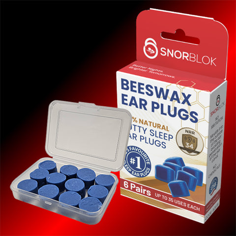 Snorblok Beeswax Earplugs - Worlds Best Sleeping Earplug 6 Pairs