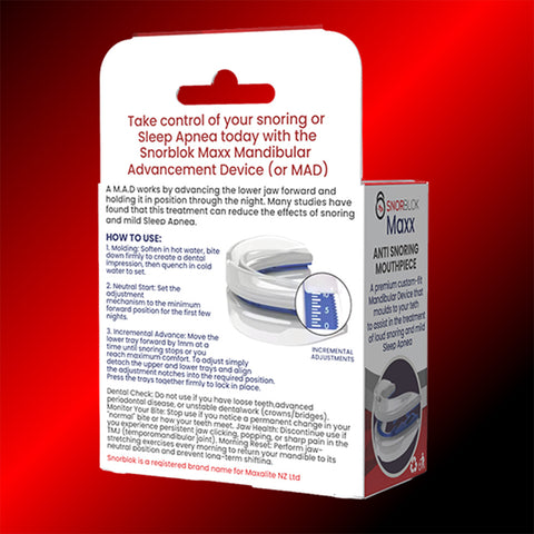 Snorblok Maxx Adjustable Anti-Snoring Mouthpiece (Precision MAD)